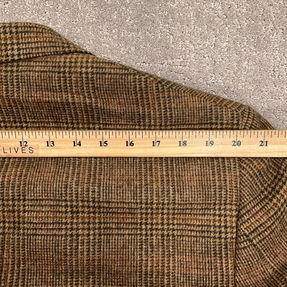 Jos‎ A Bank Blazer Mens 44L Brown Plaid Camelhair 3-Button Heritage